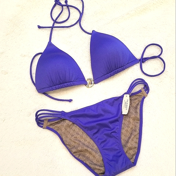 Victoria's Secret Vintage Strappy Push-up Bikini Swim 2 Piece Set NWT - Picture 3 of 15